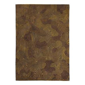 Tapis salon et chambre tissé plat 170x240 cm  Marron