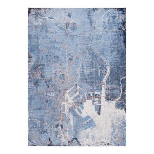 Tapis salon et chambre tissé plat  200x280 cm Bleu