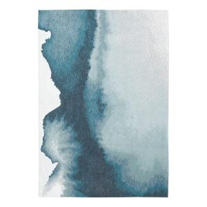 Tapis salon et chambre tissé plat 280x390 cm Bleu