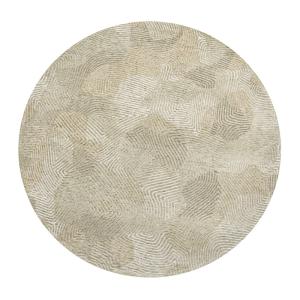 Tapis salon et chambre tissé plat Diam 140 cm Beige