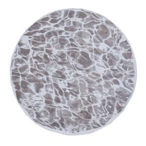 Tapis salon et chambre tissé plat Diam 140 cm Gris