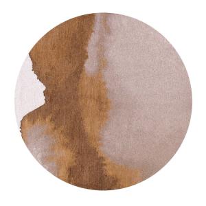 Tapis salon et chambre tissé plat Diam 140 cm Marron