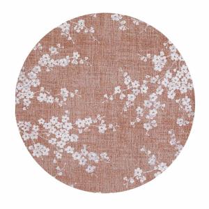 Tapis salon et chambre tissé plat  diam 140 cm Rose