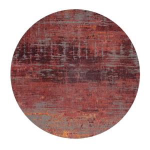 Tapis salon et chambre tissé plat  diam 140 cm Rouge