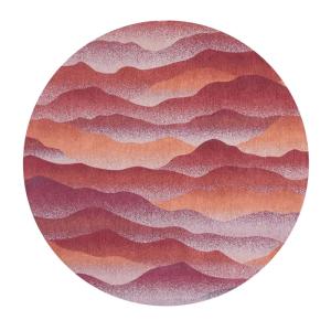 Tapis salon et chambre tissé plat Diam 240 cm Rouge