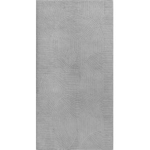 Tapis salon moderne antidérapant effet 3D, gris, 200 x 280…