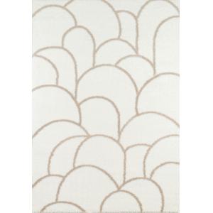 Tapis Salon Motif Arc Crème et Ivoire - 120x160 cm