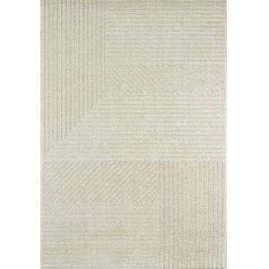 Tapis salon motif en 3D  crème - 120x160