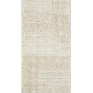 Tapis salon motif en 3D crème - 80x150 cm