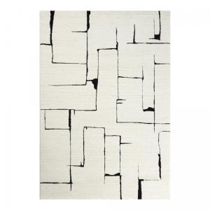 tapis salon, motif moderne et design ton sur ton, crème 160…