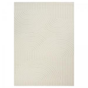 tapis salon, motif moderne et design ton sur ton, crème 200…