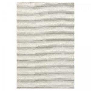 Tapis salon motif simple en relief doux et soyeux, ecru 160…