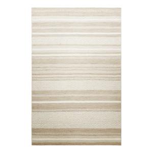 Tapis salon noué main 100% laine naturelle sable/crème 130x…