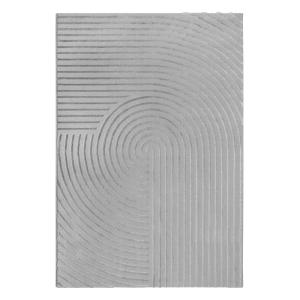Tapis salon style moderne brillant, gris, 80 x 150 cm
