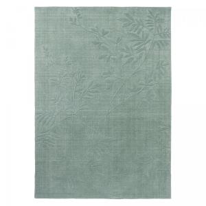 Tapis salon tissé à la main en laine motif floral, vert 170…