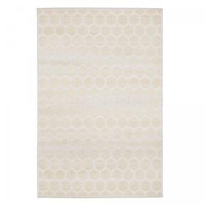 Tapis salon tissé à la main en viscose motif scandinave, cr…