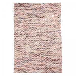 Tapis salon tissé main en laine géométrique, multicolore 14…