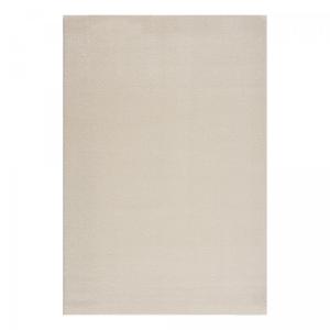 Tapis salon tissé motif uni doux et soyeux, crème 160x230