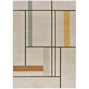 Tapis scandinave beige/multicolore 120x170 cm
