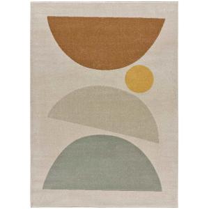 Tapis scandinave beige/multicolore 80x150 cm