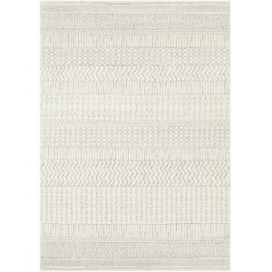 Tapis Scandinave Bohème Blanc/Gris 152x213