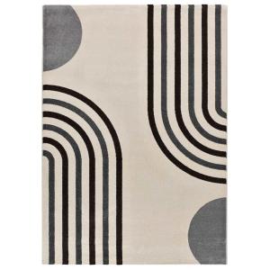 Tapis scandinave crème/noir/gris 140x200 cm