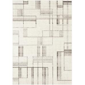 Tapis Scandinave Moderne Blanc/Gris 152x213