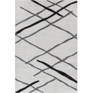 Tapis Scandinave Moderne Blanc/Gris 160x220