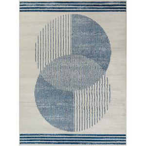 Tapis Scandinave Moderne Bleu/Beige 160x215