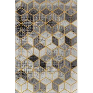 Tapis Scandinave Moderne Gris/Jaune 120x170