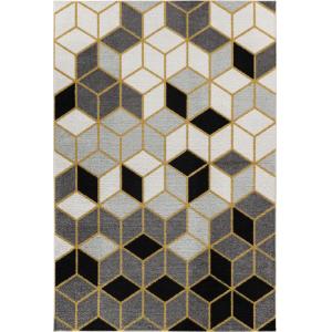 Tapis Scandinave Moderne Gris/Jaune 160x220