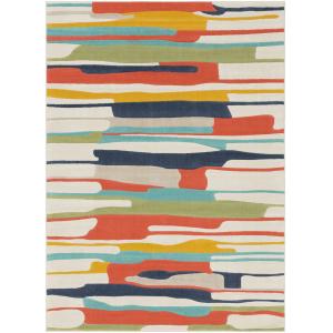 Tapis Scandinave Moderne Multicolore/Orange 120x170
