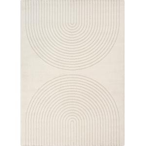 Tapis scandinave moderne salon, crème, 140 x 200 cm