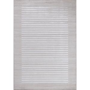 Tapis Scandinave Rayé Gris/Blanc 120x170