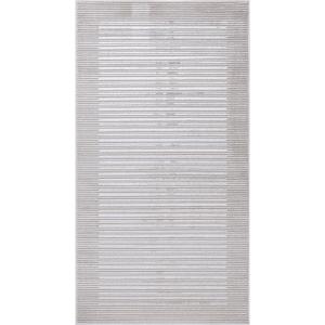 Tapis Scandinave Rayé Gris/Blanc 80x150