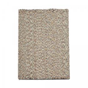 Tapis shaggy 170x240 Laine marron, bleu, gris