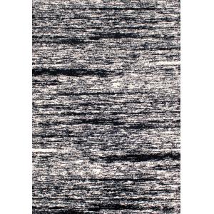 Tapis shaggy abstrait style moderne noir - 200x290 cm
