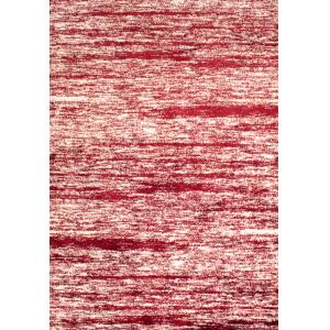 Tapis shaggy abstrait style moderne rouge - 120x160 cm