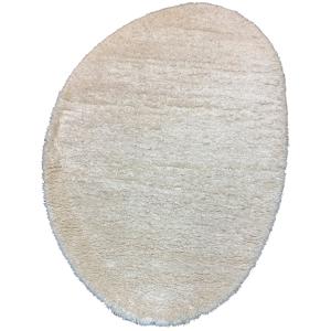 Tapis shaggy avec forme organique en blanc, 200X290 cm