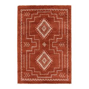 Tapis shaggy design doux et volumineux rouge 120x170