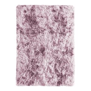 Tapis shaggy effet tie and dye rose 120x170