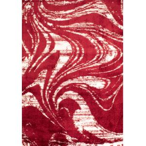 Tapis shaggy moderne design rouge - 160x230 cm