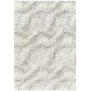 Tapis Shaggy Moderne Ivoire/Gris 160x213