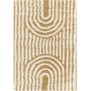 Tapis Shaggy Scandinave Camel/Ivoire 160x220