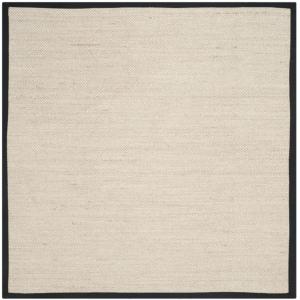 Tapis Sisal Marbre/Noir 122 X 122 cm