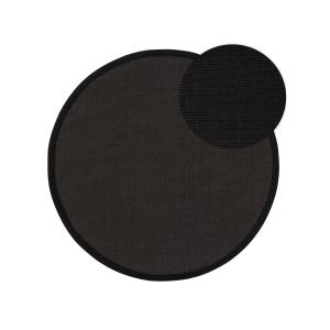 Tapis sisal noir D 150 rond