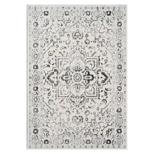 Tapis SORA à motifs vintage en relief - Gris 120x170cm