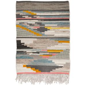 Tapis structure en laine fait à la main multi 160x230