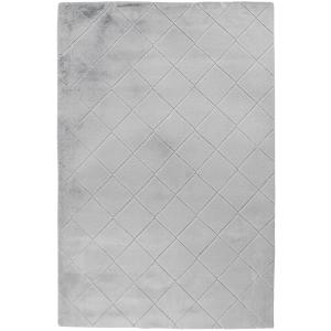 Tapis super soft à motif 3D losanges gris souris 120x170cm