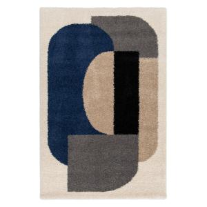 Tapis tendance et contemporain facile à entretenir bleu 120…